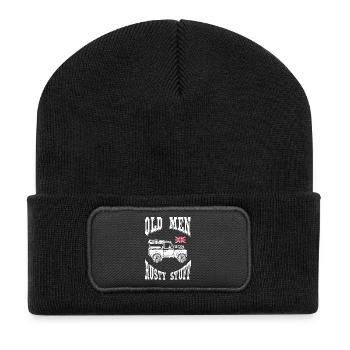 Old_Men_Rusty_Stuff - Recycelte Patch Beanie - Schwarz - Vorne