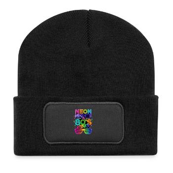 80's Nights 80s - Recycled Patch Beanie - black - Front
