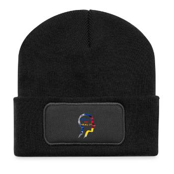 Fühle es, um es zu heilen ACT-Therapie - Recycelte Patch Beanie - Schwarz - Vorne