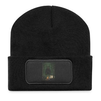Hiking - Outdoor Adventure - You're Not Alone - Recycled Patch Beanie - black - Front