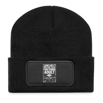 Pretending to Be a Functioning Adult - Recycled Patch Beanie - black - Front