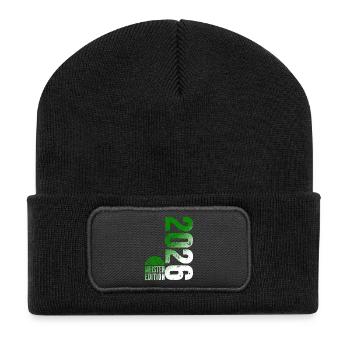 Basketball Champion Shirt 2026, green white - Recycled Patch Beanie - black - Front