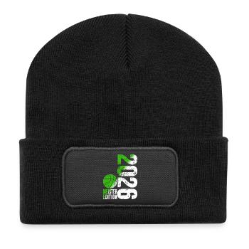 Basketball Champion Shirt 2026, green white - Recycled Patch Beanie - black - Front