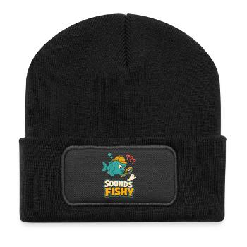 Sounds Fishy Detective Fish - Recycled Patch Beanie - black - Front