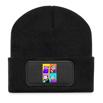 Opossums Opossum - Beanie recyclé à patch - noir - Devant