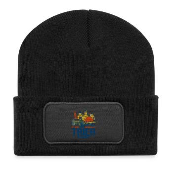 Historical Trier Germany City Skyline Novelty - Recycled Patch Beanie - black - Front
