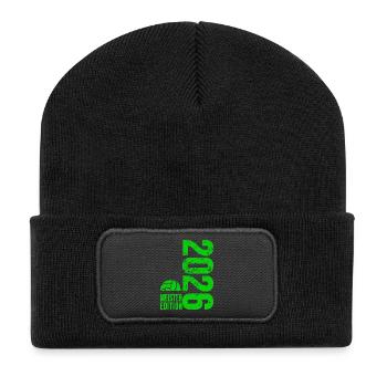 Volleyball Master Shirt 2026, Green Mug - Recycled Patch Beanie - black - Front