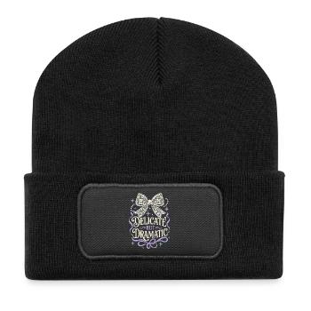 Delicate But Dramatic Bow - Recycled Patch Beanie - black - Front