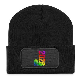 Volleyball Master Shirt 2026, rainbow bag - Recycled Patch Beanie - black - Front