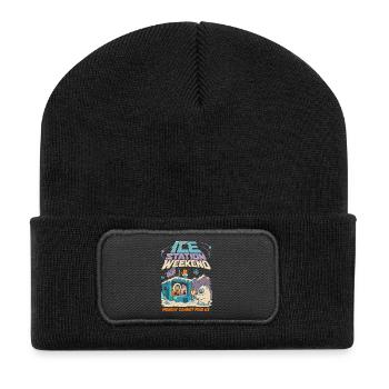 Eisstation Wochenende Winter Humor - Beanie recyclé à patch - noir - Devant
