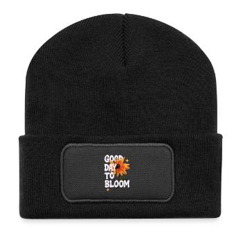 Good day to bloom flower - Recycled Patch Beanie - black - Front
