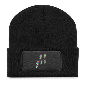 tri color flash blitz electro power - Recycled Patch Beanie - black - Front