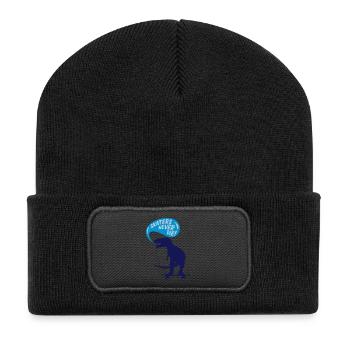 t-rex skater - Recycelte Patch Beanie - Schwarz - Vorne