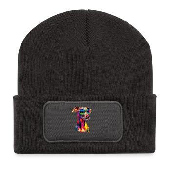 Greyhound Dog Lover Hunting Dog Love Greyhound - Recycled Patch Beanie - dark grey - Front