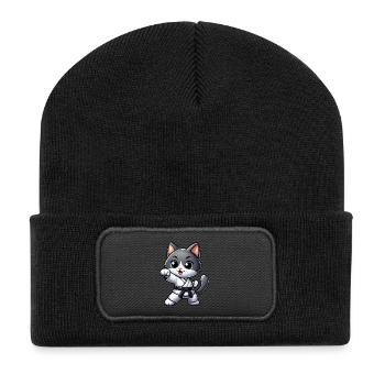 Karaté Cat Arts Martiaux Entraînement d’Arts Martiaux - Beanie recyclé à patch - noir - Devant