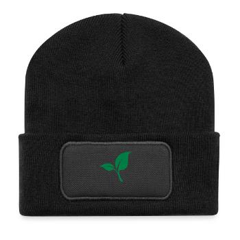 Blatt 1c - Recycled Patch Beanie - black - Front