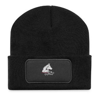 TWH_auf schwarz - Recycelte Patch Beanie - Schwarz - Vorne