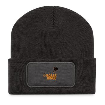 wicked young - Recycled Patch Beanie - dark grey - Front