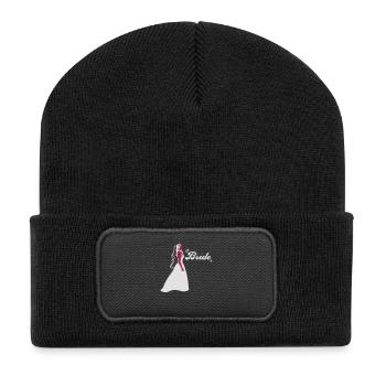 Mariée - Équipe - marié - Beanie recyclé à patch - noir - Devant