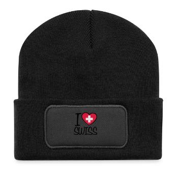 Made In Swiss Design - Beanie recyclé à patch - noir - Devant