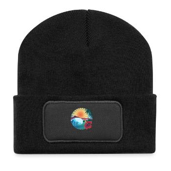 Vibes of Hawaii - Recycelte Patch Beanie - Schwarz - Vorne