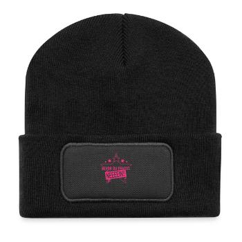 bevor_du_fragst_neeein__f1 - Recycelte Patch Beanie - Schwarz - Vorne