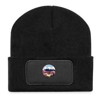 Fuji - Recycelte Patch Beanie - Schwarz - Vorne