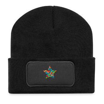 ALLES GUTE ZUM NEUEN JAHR. SAINT SYLVESTER. NEUJAHR - Recycelte Patch Beanie - Schwarz - Vorne