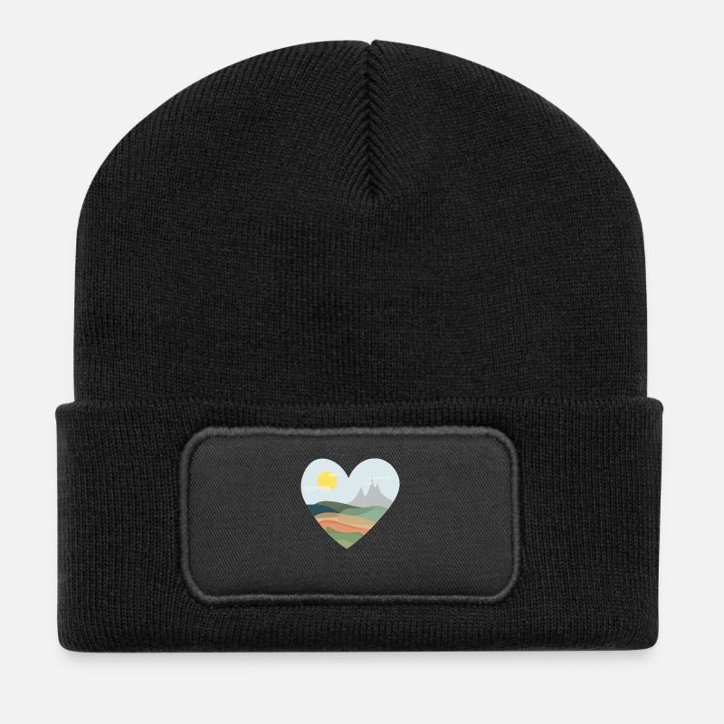 earthheart - Recycelte Patch Beanie - Schwarz
