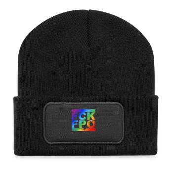 FCK FPÖ - Setting an example against the right - Recycled Patch Beanie - black - Front