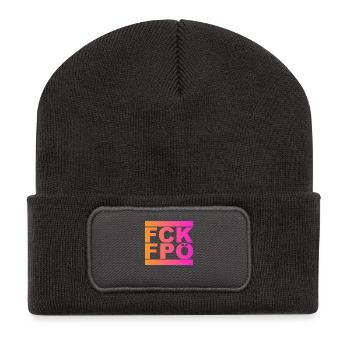 FCK FPÖ - Recycled Patch Beanie - dark grey - Front