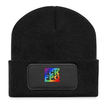 FCK FPÖ - LGBTQ - Setting an example against the right - Recycled Patch Beanie - black - Front