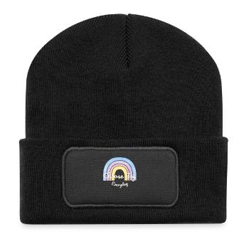 Say yes to life - with style! - Recycled Patch Beanie - black - Front