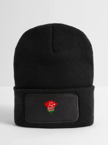 I Love You Mom Mother's Day - Recycled Patch Beanie - black - Front