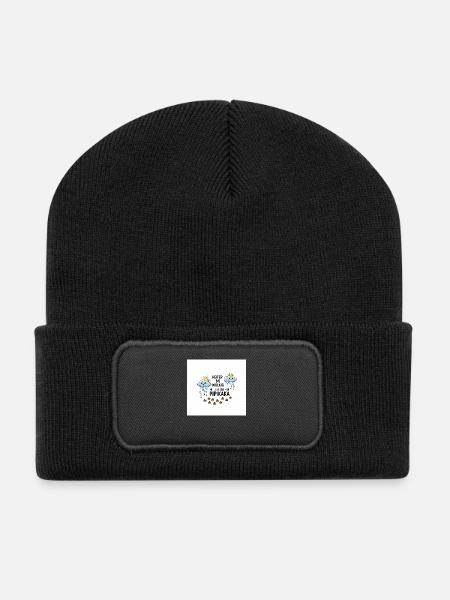 Wetterlage - Recycelte Patch Beanie - Schwarz