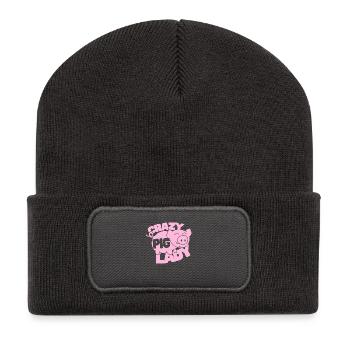 Crazy Pig Lady - Recycled Patch Beanie - dark grey - Front