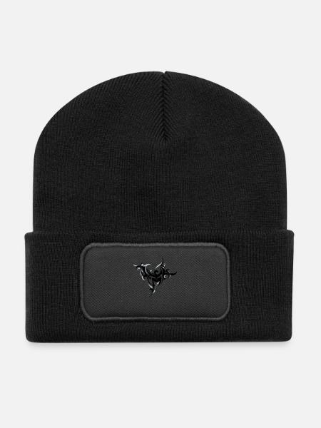 Tribal 2 - Recycelte Patch Beanie - Schwarz
