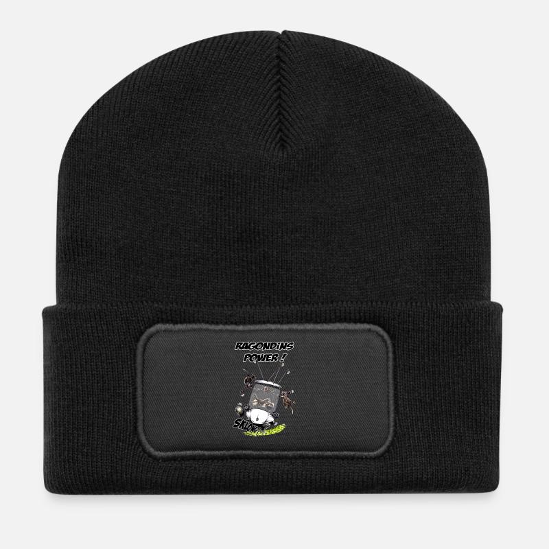 Ragondins Power ! - Beanie recyclé à patch - noir