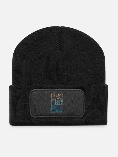 Modular Synth - Recycled Patch Beanie - black