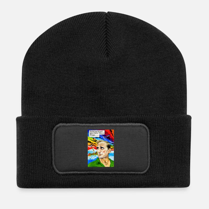Cowboy Neal Cassady - Recycelte Patch Beanie - Schwarz