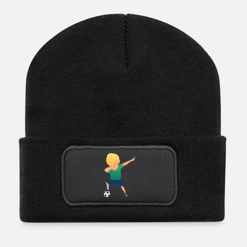 Soccer Boy Dab Dance - Recycelte Patch Beanie - Schwarz