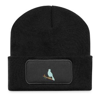 baum tree baumstamm wald forest woods45 - Recycelte Patch Beanie - Schwarz - Vorne