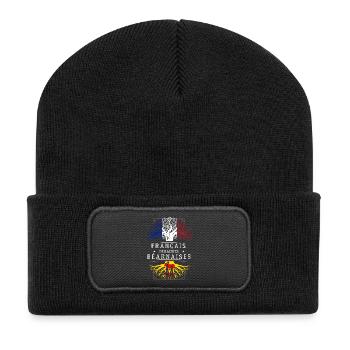 Racines Béarnaises - Beanie recyclé à patch - noir - Devant