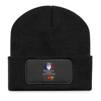 Racines Camerounaises - Beanie recyclé à patch - noir - Devant