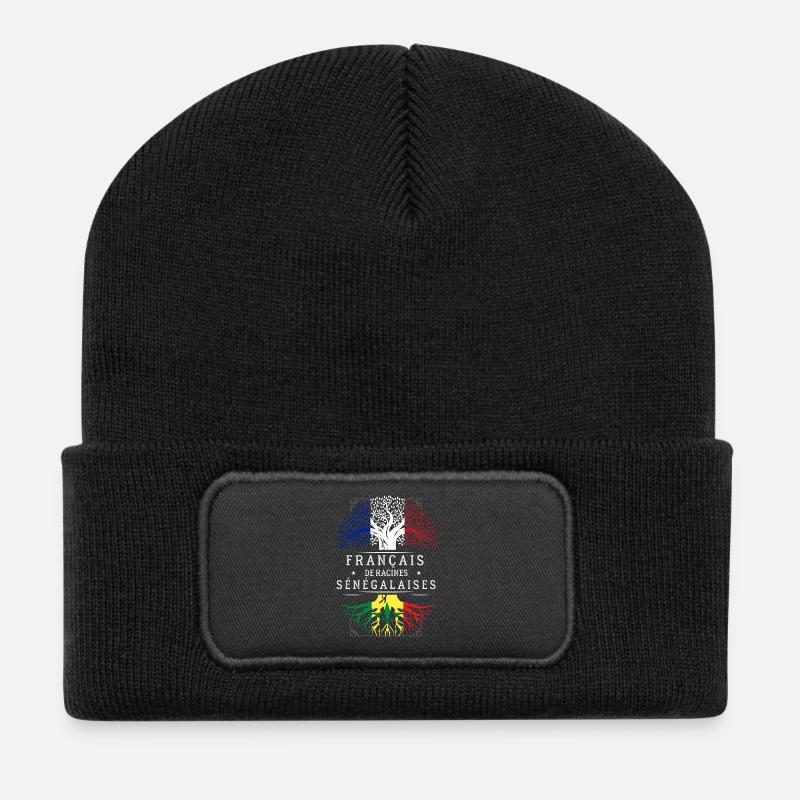 Racines Sénégalaises - Beanie recyclé à patch - noir