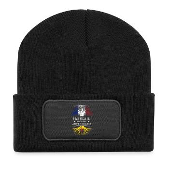 Racines Auvergnates - Beanie recyclé à patch - noir - Devant