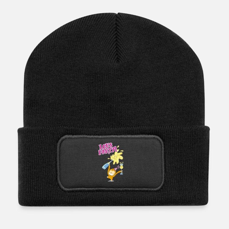Munga Party - Recycelte Patch Beanie - Schwarz
