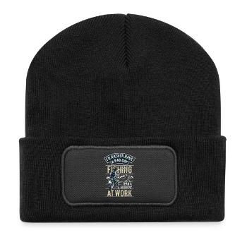 FISHING - Funny Angler Shirt Father's Day Gift - Recycled Patch Beanie - black - Front