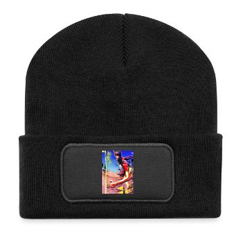 Fatamorgana - Recycelte Patch Beanie - Schwarz - Vorne
