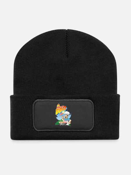 king of BBQ - Recycled Patch Beanie - black